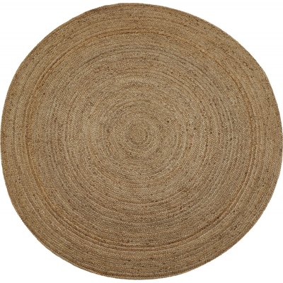 Tapis rond en jute filé à la main, ethnique RECOLLECTION