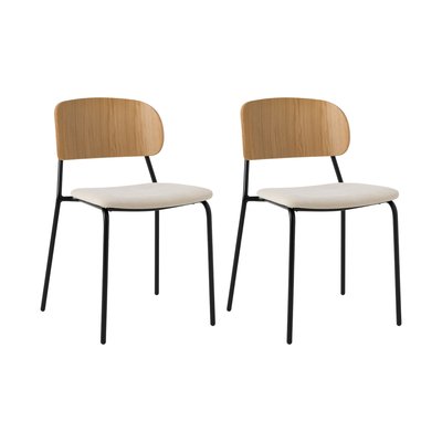 Lot de 2 chaises tissu pieds métal - SOFIA CAMIF