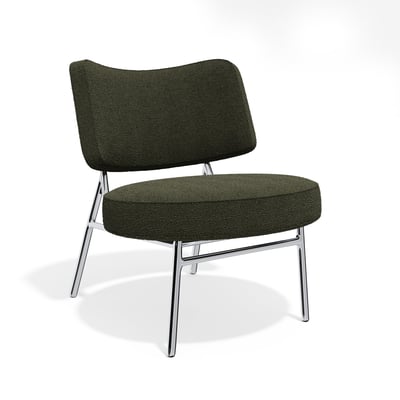 Fauteuil de salon en tissu bouclette IGGY SIA HOME