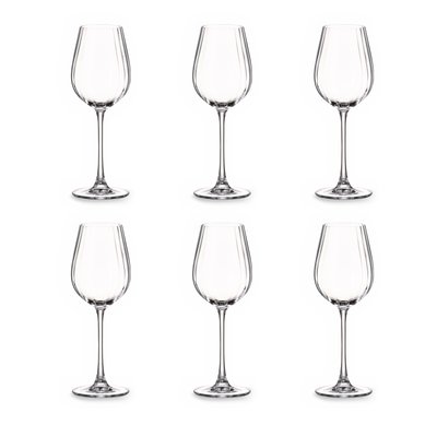 Lot de 6 verres à pied en cristallin 50cl, ASTRAL OGO LIVING