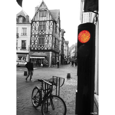 Tableau Mural Rue Grand Marché Tours Noir Et Blanc CONTEMPORAIN URBAIN CEANOTHE