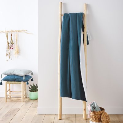 Plaid de gasa de algodón y sherpa, Kumla LA REDOUTE INTERIEURS