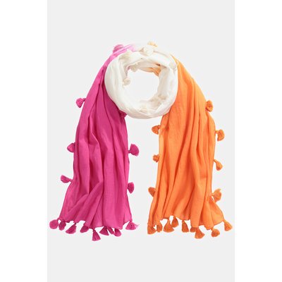 Foulard, dégradé de couleurs, pompons ULLA POPKEN