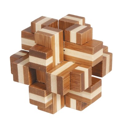 Casse-tête bambou Cube croix FRIDOLIN