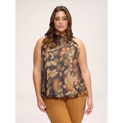 Blouse à imprimé all over avec col mao FIORELLA RUBINO