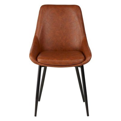 Chaise repas imitation cuir marron BARI ZAGO