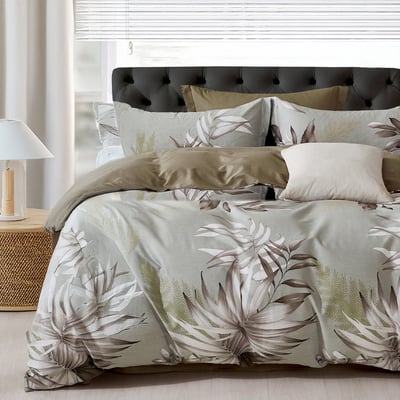 Parure housse de couette en percale de coton, Edenia C DESIGN HOME TEXTILE