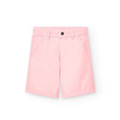 Bermuda uni en coton avec passants à la taille BOBOLI