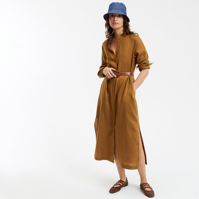 Robe longue,  manches longues en lin LA REDOUTE COLLECTIONS
