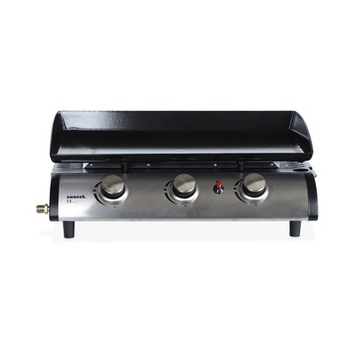 Plancha gaz 3 brûleurs inox 7,5kW PORTHOS 3 BRÛLEURS SWEEEK