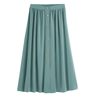 Юбка расклешенная длинная на пуговицах LA REDOUTE COLLECTIONS