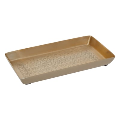 23cm Art Deco Champagne Finish Tray FIFTY FIVE SOUTH