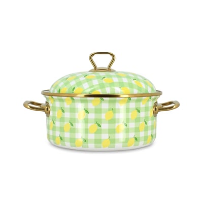 Faitout 20cm en acier émaillé, VICHY CITRON MENASTYL