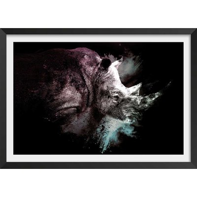Affiche wild explosion rhinoceros HEXOA