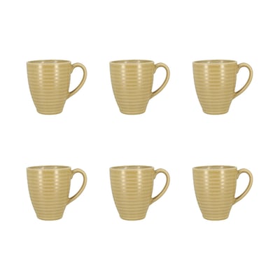 Lot de 6 mugs 37cl en grès, TURBOLINO NOVASTYL