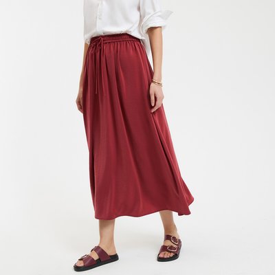 Lange vloeiend vallende rok met elastische taille LA REDOUTE COLLECTIONS