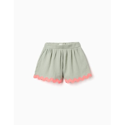 Short en coton avec finition ric rac ZIPPY