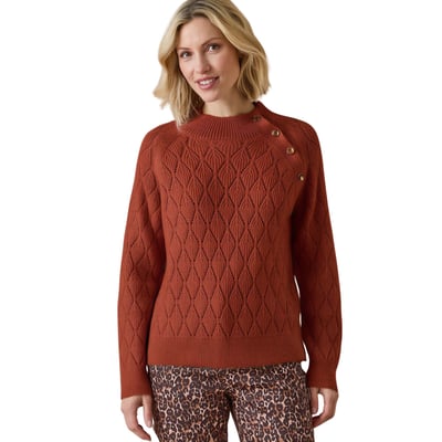 Pull col montant maille fantaisie DAXON