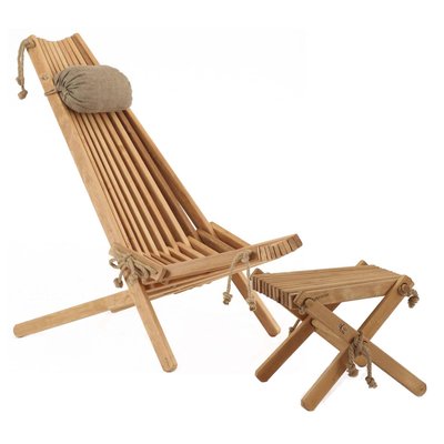 Chilienne scandinave avec repose-pieds Aulne JARDINDECO