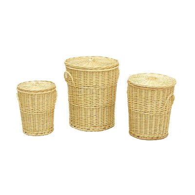 Panières à linge en osier blanc (Lot de 3) AUBRY GASPARD
