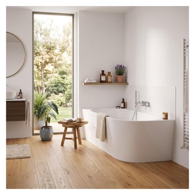 BAIGNOIRE ACRYLIQUE SEMI-ILOT ANGLE GAUCHE MILO MOB IN