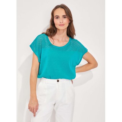 Top coton ajouré maille MANTRAS LA FIANCÉE