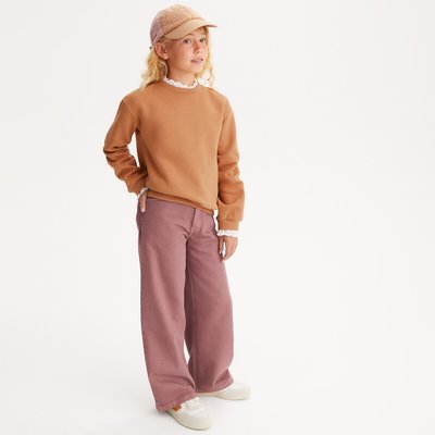 Sweat en molleton, détails en broderie anglaise LA REDOUTE COLLECTIONS