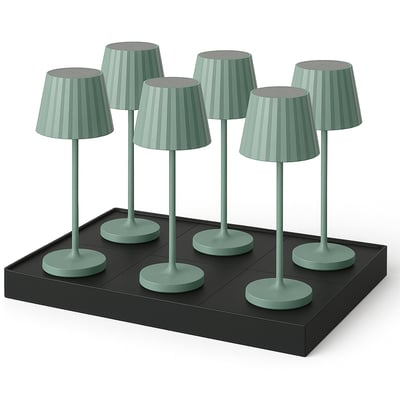 6 Lampe de table ABBY + Socle de charge LUMISKY