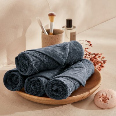 Lot 4 serviettes d'invité coton peigné, Kheops LA REDOUTE INTERIEURS
