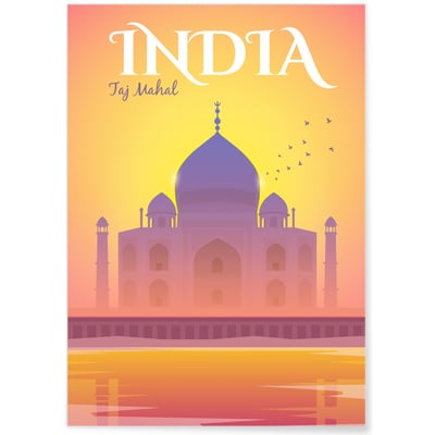 Affiche Inde, Taj Mahal L'AFFICHERIE