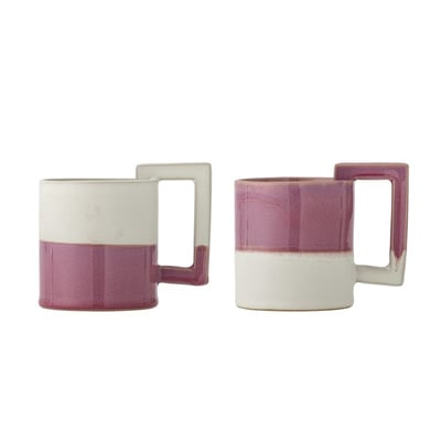 Mug design grès  RANYA set de 2 BLOOMINGVILLE