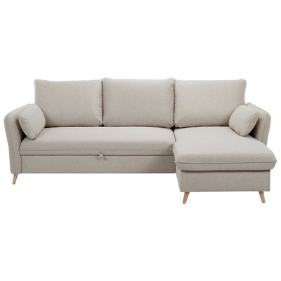 Canapé d'angle convertible réversible avec coffre en tissu 3-4 places DRISS MILIBOO