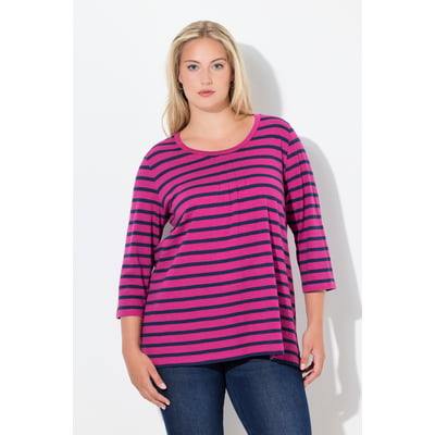 T-shirt rayé avec plis fantaisie ULLA POPKEN