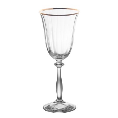 Boîte de 6 verres à pied   filet or-ANGELA TABLE PASSION