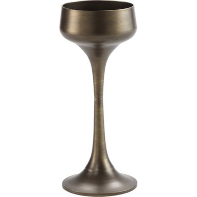 Cache pot métal finition bronze vieilli style contemporain élégant RECOLLECTION
