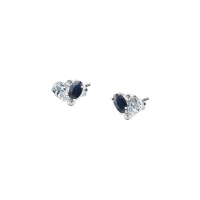 Boucles d'oreilles en argent 925 et cristal CLEOR