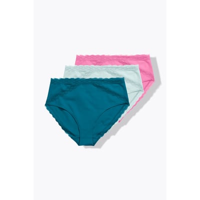 Lot de 3 culottes midi, ceinture en dentelle ULLA POPKEN