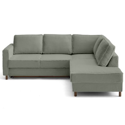Canapé d'Angle Convertible en velours 5 places - JAKE LISA DESIGN