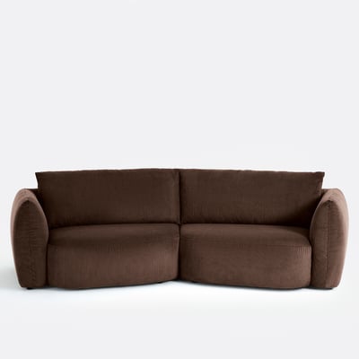 Trapezsofa, 5-Sitzer, aus Cord, EDITH LA REDOUTE INTERIEURS