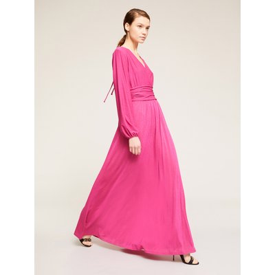 Robe longue drapée en jersey fil textile MOTIVI