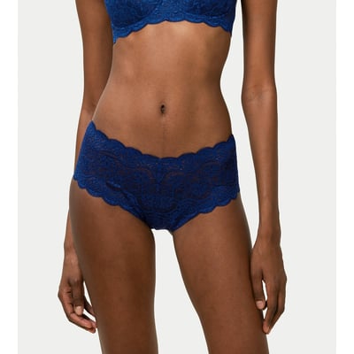 Culotte Galbante Triumph Femme - Dentelle Florale Taille Haute - Fond Coton - Confort Invisible