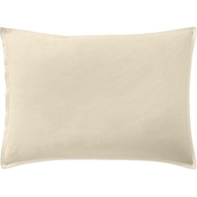 Taie d'oreiller percale de coton lavé unie, Elegance BATON ROUGE