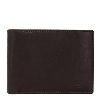 Portefeuille horizontal zippé 2 volets en cuir huilé GARY LE TANNEUR
