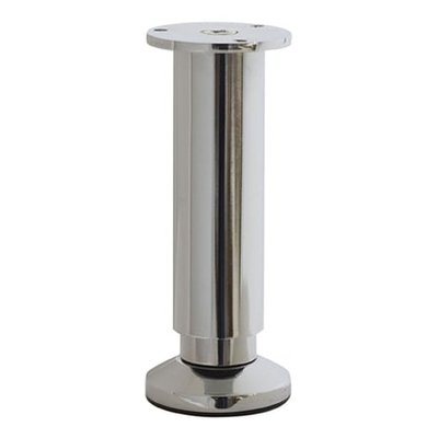 Pied De Meuble Chromé Brossé Réglable H15 À 16,5 Cm X Ø5,8 Cm BAR PLUS