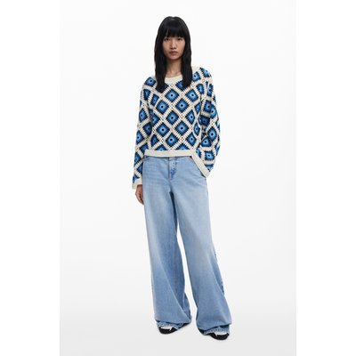 Desigual - Pull crochet multicolore DESIGUAL