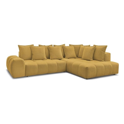 Canapé d'angle convertible 3 places en tissu chiné, EVEREST BOBOCHIC