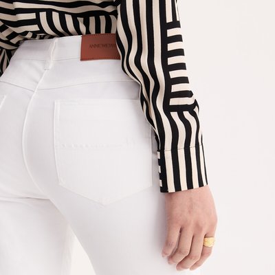 Calças direitas, 5 bolsos, algodão stretch ANNE WEYBURN