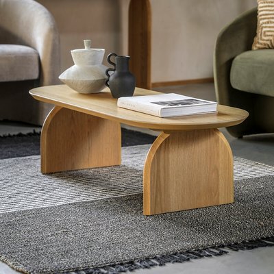 Garner Curve Oak Coffee Table SO'HOME