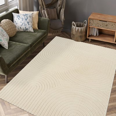 Tapis intérieur extérieur en relief ton sur ton ARC6EL UN AMOUR DE TAPIS