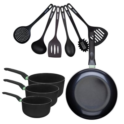 Batterie 1 poêle 28cm + 3 casseroles 16/18/20cm BRANDAO FACKELMANN